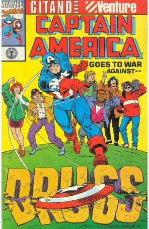 Captain America Goes to War Against Drugs 1D published by Marvel with cover art by John Romita