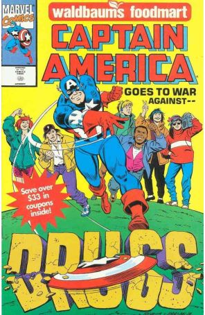 Captain America Goes to War Against Drugs 1E published by Marvel with cover art by John Romita