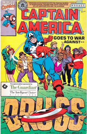 Captain America Goes to War Against Drugs 1F published by Marvel with cover art by John Romita