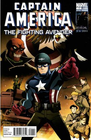 Captain America: Fighting Avenger 1 published by Marvel with cover art by GuriHiru