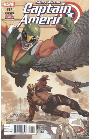 Captain America: Sam Wilson 17 published by Marvel with cover art by Daniel Acuña