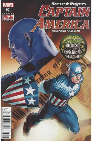 Captain America: Steve Rogers 2 published by Marvel with cover art by Jesus Saiz