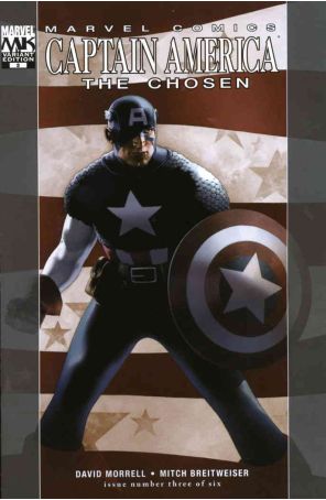 Captain America: The Chosen 3A published by Marvel with cover art by Travis Charest