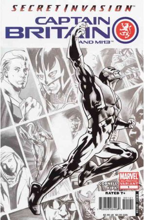 Captain Britain and MI:13 1 (3rd) published by Marvel with cover art by Leonard Kirk