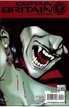 Captain Britain and MI:13 10 published by Marvel with cover art by Leonard Kirk