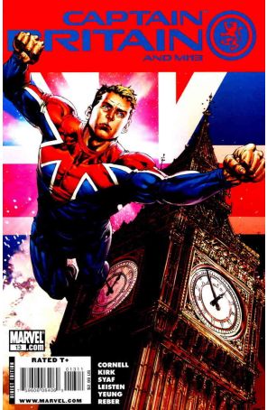 Captain Britain and MI:13 13 published by Marvel with cover art by Mico Suayan