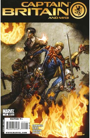 Captain Britain and MI:13 15 published by Marvel with cover art by Mico Suayan