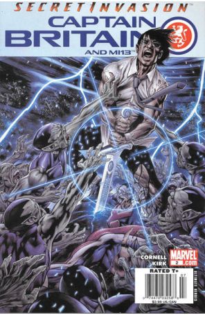Captain Britain and MI:13 2 (Newsstand) published by Marvel with cover art by Leonard Kirk