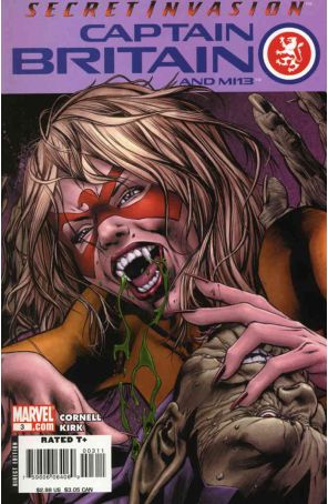 Captain Britain and MI:13 3 published by Marvel with cover art by Bryan Hitch