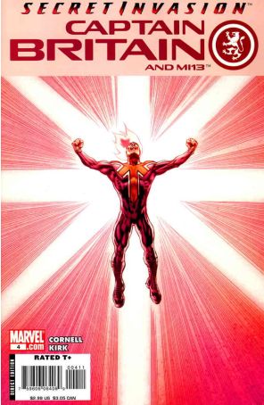 Captain Britain and MI:13 4 published by Marvel with cover art by Bryan Hitch