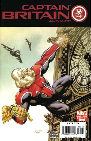 Captain Britain and MI:13 5A published by Marvel with cover art by David Yardin
