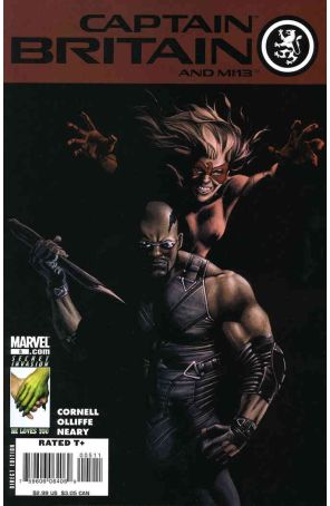 Captain Britain and MI:13 5 published by Marvel with cover art by Bryan Hitch