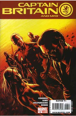 Captain Britain and MI:13 6 published by Marvel with cover art by Bryan Hitch