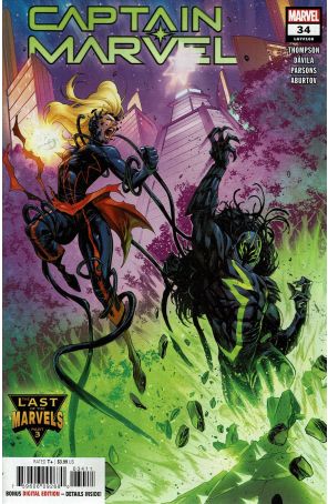 Captain Marvel (11th Series) 34 published by Marvel with cover art by Iban Coello