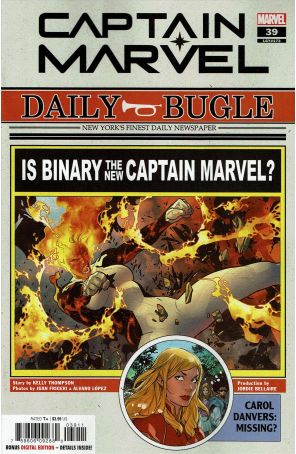 Captain Marvel (11th Series) 39 published by Marvel with cover art by R. B. Silva