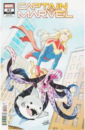 Captain Marvel (11th Series) 42B published by Marvel with cover art by Gurihiru