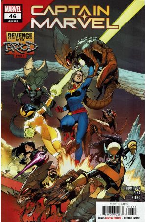 Captain Marvel (11th Series) 46 published by Marvel with cover art by Juan Frigeri
