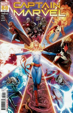 Captain Marvel (11th Series) 50 published by Marvel with cover art by Carmen Carnero
