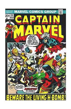 Captain Marvel (1st Series) 23 published by Marvel with cover art by Gil Kane
