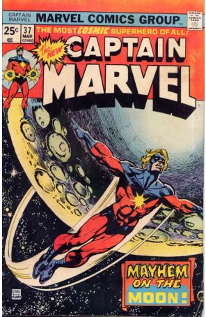 Captain Marvel (1st Series) 37 published by Marvel with cover art by Gil Kane