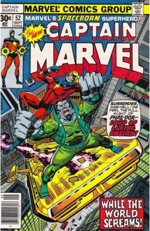 Captain Marvel (1st Series) 52 published by Marvel with cover art by Al Milgrom