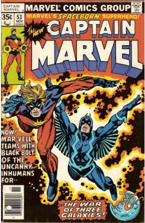 Captain Marvel (1st Series) 53 published by Marvel with cover art by Gil Kane