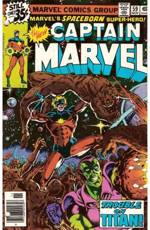 Captain Marvel (1st Series) 59 published by Marvel with cover art by Pat Broderick