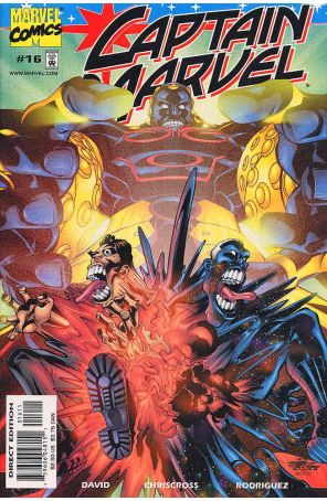 Captain Marvel (5th Series) 16 published by Marvel with cover art by Chris Cross