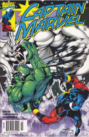 Captain Marvel (5th Series) 3 (Newsstand) published by Marvel with cover art by ChrisCross