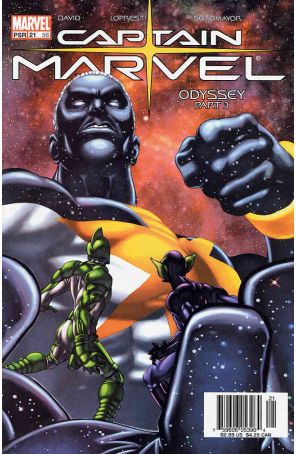 Captain Marvel (6th Series) 21 (Newsstand) published by Marvel with cover art by Chris Cross