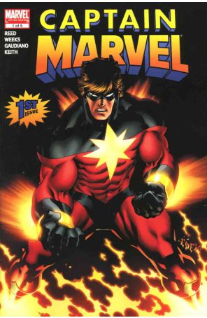 Captain Marvel (7th Series) 1 published by Marvel with cover art by Ed McGuinness