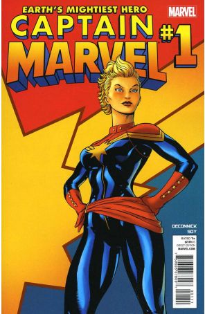 Captain Marvel (8th Series) 1 published by Marvel with cover art by Ed McGuinness