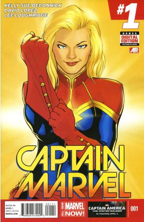 Captain Marvel (9th Series) 1 published by Marvel with cover art by David Lopez