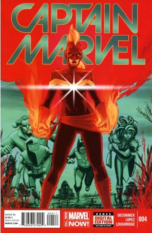 Captain Marvel (9th Series) 4 published by Marvel with cover art by David Lopez