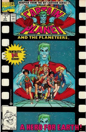 Captain Planet and the Planeteers 1 published by Marvel with cover art by Jose’ Delbo