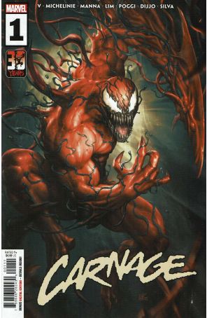 Carnage (Marvel, 3rd Series) 1 published by Marvel with cover art by Mashal Ahmed