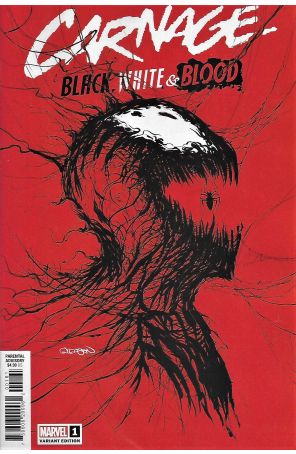 Carnage: Black, White And Blood 1E published by Marvel with cover art by Patrick Gleason