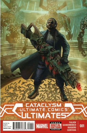 Cataclysm: Ultimates 1 published by Marvel with cover art by Mukesh Singh