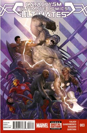 Cataclysm: Ultimates 3 published by Marvel with cover art by Mukesh Singh