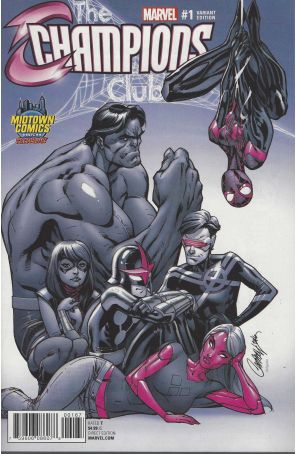 Champions (Vol. 2) 1P published by Marvel with cover art by J. Scott Campbell