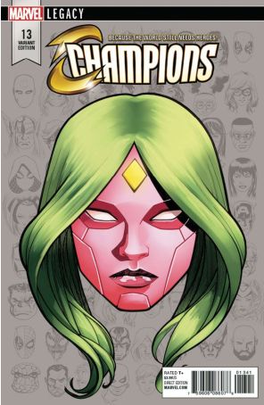 Champions (Vol. 2) 13B published by Marvel with cover art by Mike Mckone