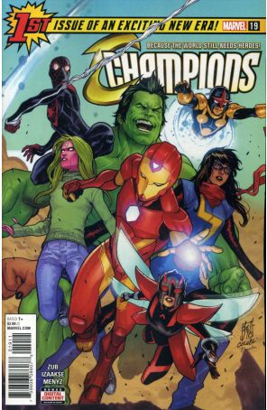 Champions (Vol. 2) 19 published by Marvel with cover art by Stefano Caselli
