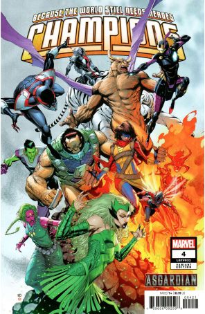 Champions (Vol. 3) 4A published by Marvel with cover art by Khoi Pham