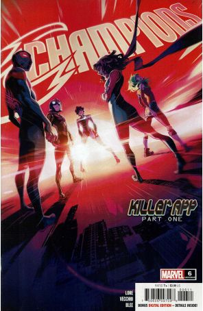 Champions (Vol. 4) 6 published by Marvel with cover art by Toni Infante