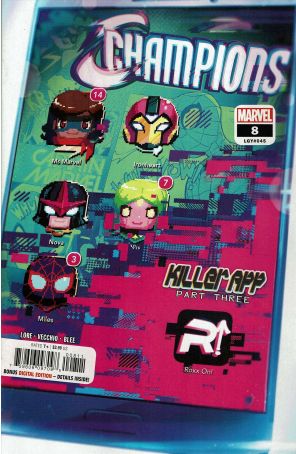 Champions (Vol. 4) 8 published by Marvel with cover art by Toni Infante