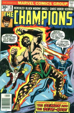 Champions (Marvel) 10 published by Marvel with cover art by Dave Cockrum