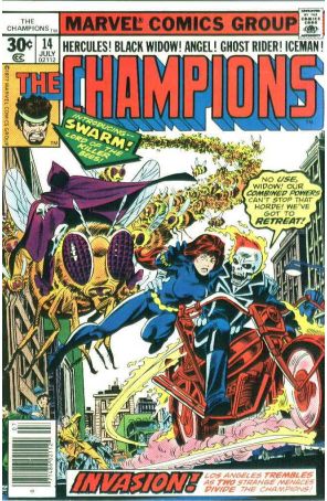 Champions (Marvel) 14 published by Marvel with cover art by Gil Kane