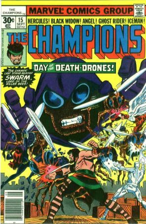 Champions (Marvel) 15 published by Marvel with cover art by Gil Kane