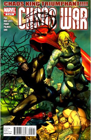 Chaos War 5 published by Marvel with cover art by Brandon Peterson