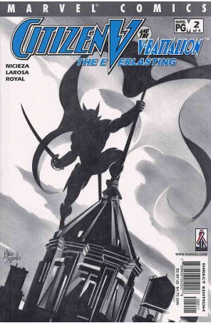 Citizen V and the V-Battalion: The Everlasting 2 published by Marvel with cover art by Mike Deodato Jr.